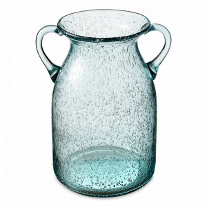 Ваза для цветов, 25 см, стекло, голубой, серия Flowi, LIBERTY JONES, Россия, Flowi LIBERTY JONES