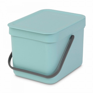 Контейнер для мусора, 6 л, пластик, мятный, серия SORT GO, BRABANTIA, Бельгия, Мусорные ведра SORT&GO BRABANTIA