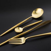 Набор столовых приборов на 6 персон, 24 предметов, матовое покрытие, золотистый, серия Moon Gold Brushed, CUTIPOL, Португалия_00799830058656462058.jpg