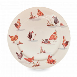 Тарелка подстановочная, 30.4 см, фарфор, белый, декор, серия Country Farmyard, GRACE BY TUDOR, Великобритания, GRACE BY TUDOR (Великобритания)