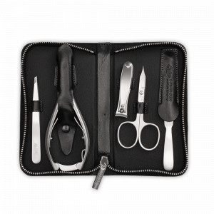 Набор маникюрный в кожаном футляре, 5 предметов, ERBE, Германия, Мужской маникюрный набор