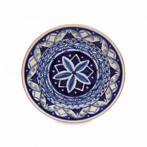 Тарелка обеденная, 28 см, керамика, белый, синий, серия Alentejo Terracota, COSTA NOVA, Португалия, Alentejo COSTA NOVA