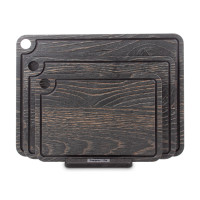 Набор из 3-х разделочных досок на подставке, дуб Бренди, в подарочной упаковке, композитный материал, серия Elegance, ComposeEat, Россия