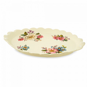 Блюдо овальное сервировочное, 48 х 32 см, керамика, белый, декор, серия Petali Di Primavera, NUOVA CER, Италия, NUOVA CER (Италия)