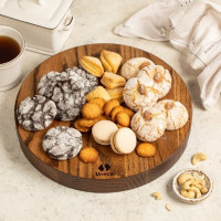 Блюдо сервировочное круглое, 32 см, дуб, коричневый, UNECA, Россия_00812960056487266780.jpg