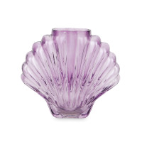 Ваза для цветов Seashell, 18.5 см, стекло, лиловый, DOIY, Испания
