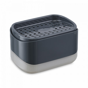 Диспенсер для жидкости для мытья посуды Nori, 350 мл, пластик ABS, темно-серый, SMART SOLUTIONS, Россия, Диспенсеры и мыльницы