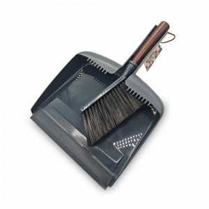 Щетка с совком, полипропилен, бамбук, коричневый, серия Cleans, SMART SOLUTIONS, Россия, Полезные мелочи