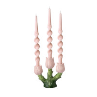 Подсвечник для 3-х свечей Floret, 20 см, фарфор, розовый, серия Blossom, TKANO, Китай_00822870055298408107.jpg