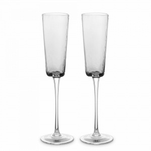 Набор из 2-х бокалов для шампанского, 160 мл, стекло, серый, серия Nocturne, ANNA LAFARG, Китай, Бокал-флейта для шампанского