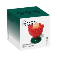 Подсвечник для одной свечи, 6 см, керамика, красный, серия Rose, DOIY, Испания_00822830067270212687.jpg