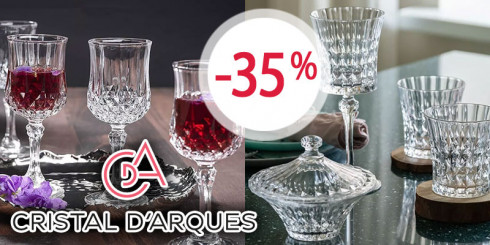 Скидка -35% на хрусталь Cristal D Arques