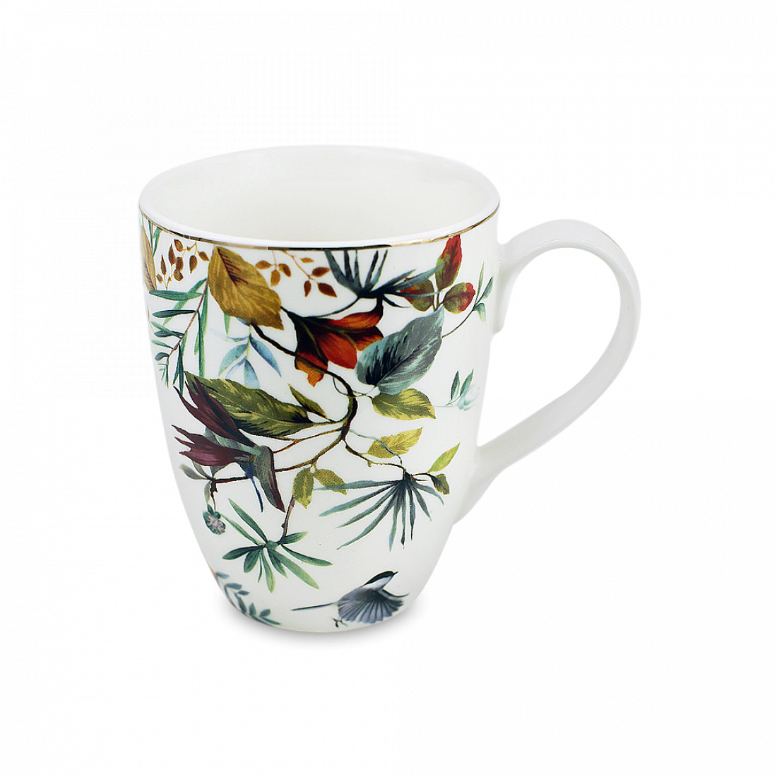 Кружка , фарфор, белый, декор, HOMEFEEL, Россия