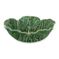Салатник «Капуста», 22,5 см, керамика, зеленый, серия Капуста, Bordallo Pinheiro, Португалия