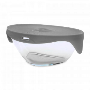 Пароварка с крышкой, объем: 500 мл, материал: стекло, силикон, цвет: серый, TOMORROW'S KITCHEN, Нидерланды, Пароварки вставки