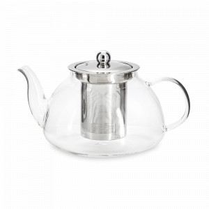 Чайник заварочный, 980 мл, сталь, стекло, серебристый, серия Base, ANNA LAFARG, Китай, Китайские заварочные чайники