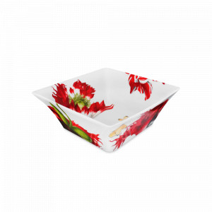 Салатник квадратный, 14,5 х 14,5 х 5,5 см, костяной фарфор, белый, серия Emotion, TAITU, Италия, Итальянский фарфор