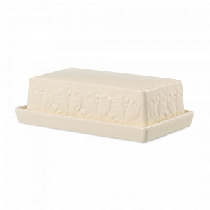 Маслёнка , 18 х 10 см, керамика, кремовый, серия Birds of Paradise, LIBERTY JONES, Россия, Икорницы, масленки