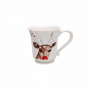 Кружка White, 320 мл, керамика, декор, серия Deer Friends, COSTA NOVA, Португалия, Deer Friends COSTA NOVA