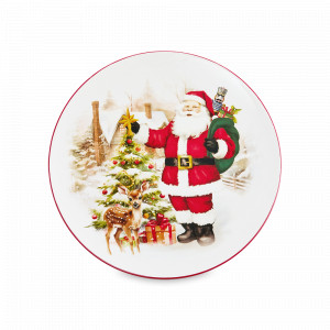 Тарелка обеденная, 26.5 см, керамика, белый, декор, серия Новогоднее чудо, DECOR DE TABLE, Россия, DECOR DE TABLE (Россия)