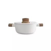 Кастрюля с крышкой, 2.2 л, 20 см, алюминий с антипригарным покрытием, бежевый, серия Palisander, ANNA LAFARG, Китай, 
