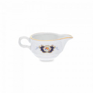 Соусник , 800 мл, фарфор, белый, декор, серия Синий глаз, BERNADOTTE, Чехия, Соусники