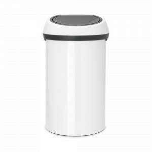 Контейнер для мусора с крышкой, 60 л, нержавеющая сталь, пластик, белый, серия TOUCH BIN, BRABANTIA, Бельгия, Touch BRABANTIA