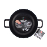 Сотейник с двумя ручками для индукционных плит с антипригарным покрытием, 24 см, литой алюминий с алмазным порошком, черный, серия Diamant Plus, OLYMPIA, Италия_00820700067582044157.jpg