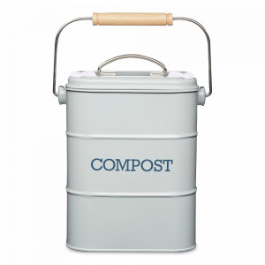 Корзина для мусора, размер: 24 х 16,5 см, материал: нержавеющая сталь, цвет: серый, серия Living Nostalgia, KITCHEN CRAFT, Великобритания, Кухонные принадлежности Kitchen Craft