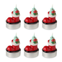 Набор из 6-ти декоративных свечей Festive stocking, парафин, красный, серия New Year Essential, TKANO, Китай