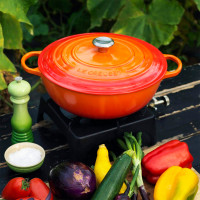 Казан La Marmite, 7 л, 32 см, чугун, оранжевый, серия Flame, LE CREUSET, Франция_00797520055866415837.jpg
