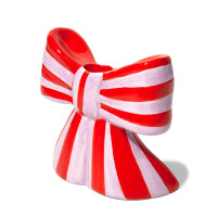 Подсвечник - бант, 11 х 12 см, керамика, красный, белый, серия Bow, DOIY, Испания_00821710053692798760.jpg