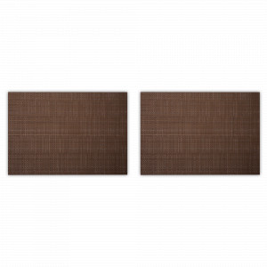 Набор из 2-х подстановочных прямоугольных салфеток, 33 х 48 см, пвх, шоколадный, серия Natural, WO HOME, Германия, Салфетки подстановочные