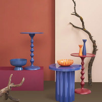 Подсвечник на одну свечу, 23 см, алюминий, темно-синий, серия Laminaria, BERGENSON BJORN, Великобритания_00819730057195739105.jpg