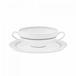 Чаша суповая с блюдцем, 370 мл, фарфор, декор, серия Elegant, VISTA ALEGRE, Португалия, Супницы