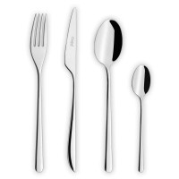 Набор столовых приборов на 12 персон, 130 предметов, нержавеющая сталь 18/10, серебристый, серия Icon, CUTIPOL, Португалия