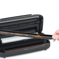 Упаковщик вакуумный, нержавеющая сталь, пластик, стальной, черный, CASO, Германия_00814740061145631839.jpg