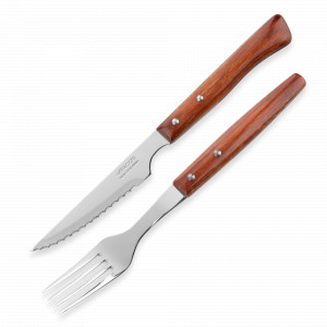 Набор столовых приборов для стейка на 6 персон, рукоять прессованное дерево, серия Steak Knives, ARCOS, Испания, Ножи для стейка