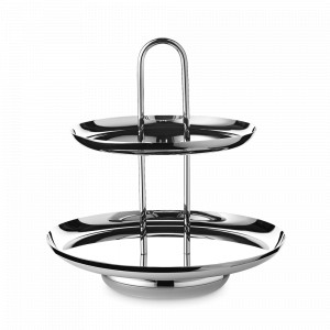 Этажерка двухъярусная Apus, 28 см, нержавеющая сталь, посеребрение, EDZARD, Германия, EDZARD (Германия)