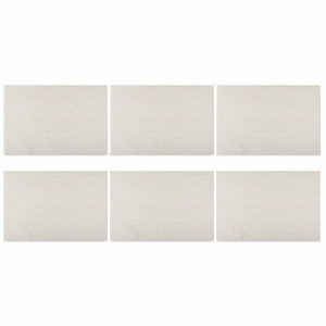 Набор из 6-ти подстановочных прямоугольных салфеток, 33 х 48 см, пвх, кремовые, серия Oak, WO HOME, Германия, Набор плейсматов