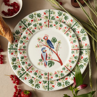 Тарелка десертная Parrot, 21 см, фарфор, белый, декор, серия Birds of Paradise, LIBERTY JONES, Россия_00814630035982774540.jpg