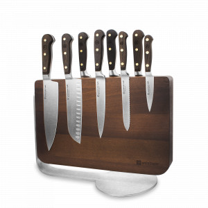 Набор из 8-и кухонных ножей на магнитной подставке из бука, серия Crafter, WUESTHOF, Золинген, Германия, Набор ножей сантоку