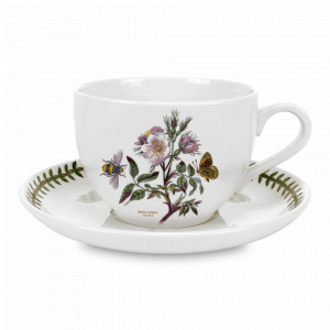 Пара чайная «Шиповник», 500 мл, фаянс, белый, декор, серия Botanic Garden, PORTMEIRION, Великобритания, PORTMEIRION (Великобритания)