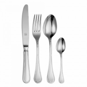 Набор столовых приборов, 24 предмета на 6 персон, нержавеющая сталь 18/10, серия Rubans, BROGGI, Италия, Наборы столовых приборов 24 предмета