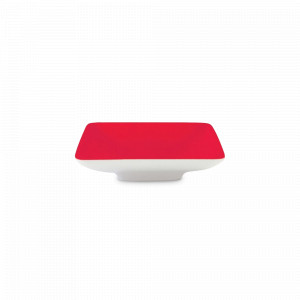 Тарелка квадратная COLOR, 8 см, фарфор, красный, серия Modulo, GUY DEGRENNE, Франция, Тарелки красные