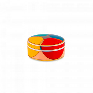 Шкатулка , 6.3 х 3.2 см, фарфор, белый, декор, серия Futurismo, VISTA ALEGRE, Португалия, Шкатулки