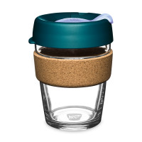 Кружка дорожная KeepCup M, 340 мл, закаленное стекло, полипропилен, пробка, морской волны, серия Brew Cork, KEEPCUP, Австралия