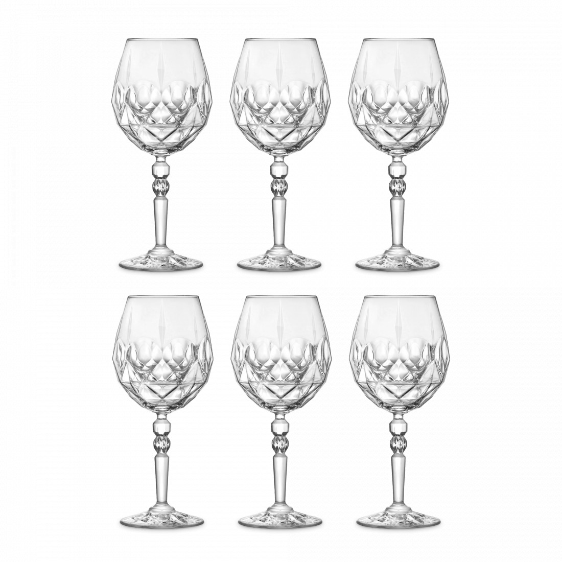 Набор из 6-ти бокалов для вина, 530 мл, хрустальное стекло, серия Alkemist, RCR, Италия