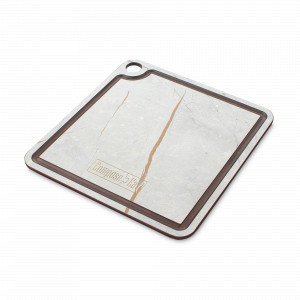 Доска для сервировки с желобом 18 х 18 см, мрамор серый, серия ProFashion, ComposeEat, Россия, Сервировочные доски