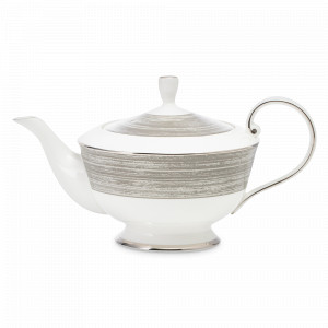 Чайник заварочный, 940 мл, костяной фарфор, белый, платиновый, серия Платиновый дуэт, NARUMI, Япония, NARUMI (Япония)